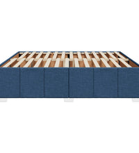Bettgestell ohne Matratze Blau 200x200 cm Stoff