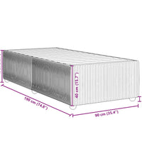 Bettgestell Rosa 90x190 cm Samt