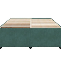 Bettgestell ohne Matratze Dunkelgrün 140x190 cm Samt