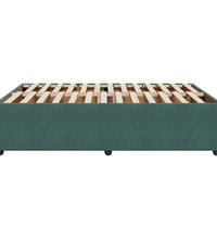 Bettgestell ohne Matratze Dunkelgrün 140x190 cm Samt