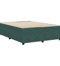 Bettgestell ohne Matratze Dunkelgrün 140x190 cm Samt