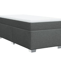 Boxspringbett mit Matratze Dunkelgrau 80x200 cm Stoff
