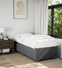 Boxspringbett mit Matratze Dunkelgrau 80x200 cm Stoff