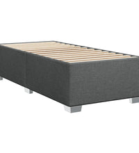 Boxspringbett mit Matratze Dunkelgrau 80x200 cm Stoff