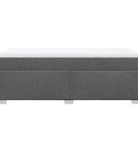 Boxspringbett mit Matratze Dunkelgrau 80x200 cm Stoff