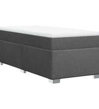Boxspringbett mit Matratze Dunkelgrau 80x200 cm Stoff