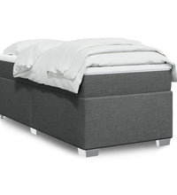 Boxspringbett mit Matratze Dunkelgrau 80x200 cm Stoff