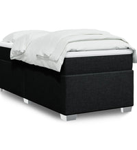 Boxspringbett mit Matratze Schwarz 80x200 cm Stoff
