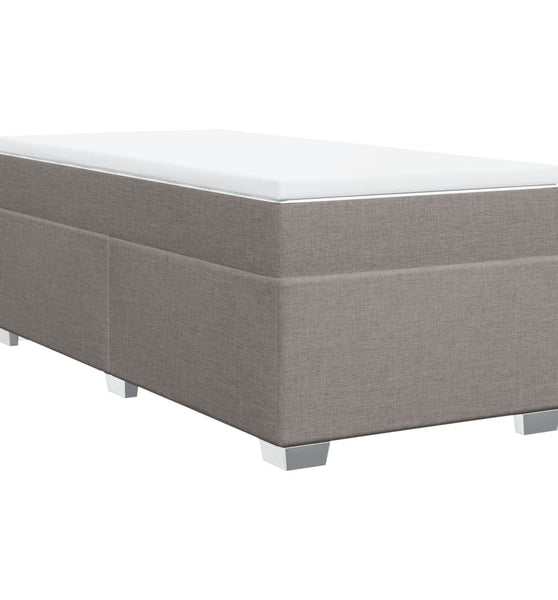 Boxspringbett mit Matratze Taupe 80x200 cm Stoff