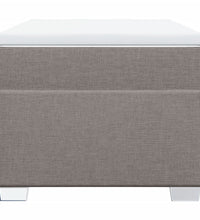Boxspringbett mit Matratze Taupe 80x200 cm Stoff