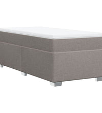 Boxspringbett mit Matratze Taupe 80x200 cm Stoff