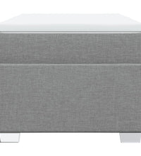Boxspringbett mit Matratze Hellgrau 90x190 cm Stoff