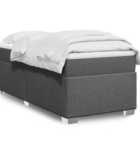 Boxspringbett mit Matratze Dunkelgrau 90x190 cm Stoff
