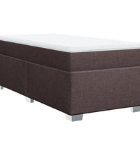 Boxspringbett mit Matratze Dunkelbraun 90x190 cm Stoff