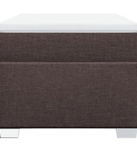 Boxspringbett mit Matratze Dunkelbraun 90x190 cm Stoff