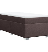 Boxspringbett mit Matratze Dunkelbraun 90x190 cm Stoff