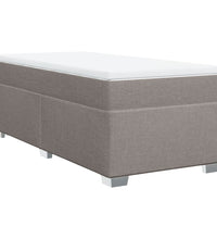Boxspringbett mit Matratze Taupe 90x190 cm Stoff