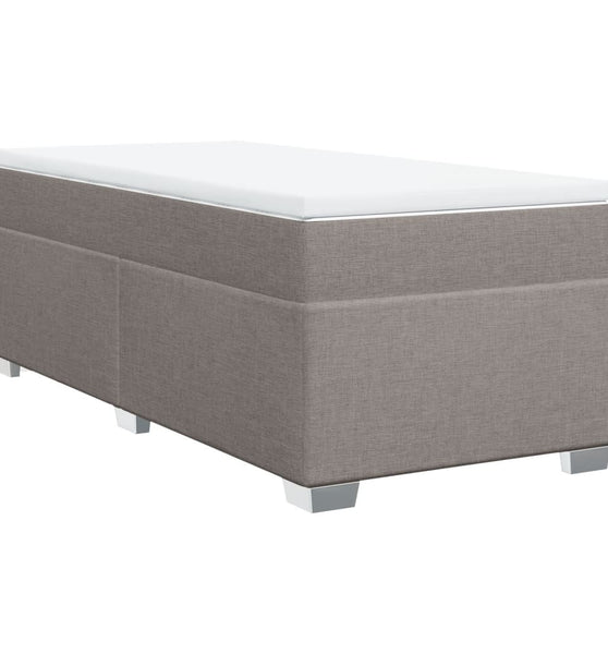 Boxspringbett mit Matratze Taupe 90x190 cm Stoff