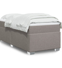 Boxspringbett mit Matratze Taupe 90x190 cm Stoff