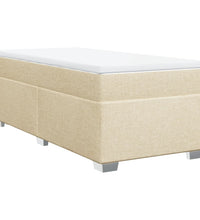 Boxspringbett mit Matratze Creme 90x190 cm Stoff
