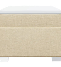 Boxspringbett mit Matratze Creme 90x190 cm Stoff