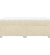 Boxspringbett mit Matratze Creme 90x190 cm Stoff