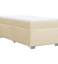 Boxspringbett mit Matratze Creme 90x190 cm Stoff