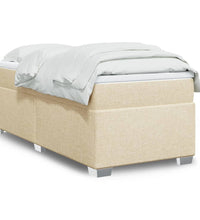 Boxspringbett mit Matratze Creme 90x190 cm Stoff