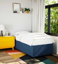Boxspringbett mit Matratze Blau 90x190 cm Stoff