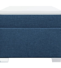 Boxspringbett mit Matratze Blau 90x190 cm Stoff