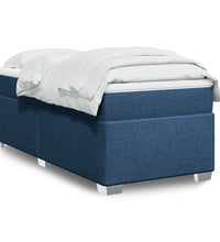 Boxspringbett mit Matratze Blau 90x190 cm Stoff