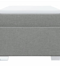 Boxspringbett mit Matratze Hellgrau 90x200 cm Stoff