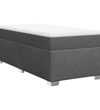 Boxspringbett mit Matratze Dunkelgrau 90x200 cm Stoff