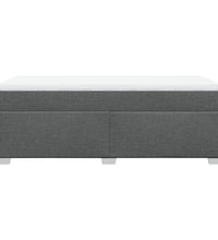 Boxspringbett mit Matratze Dunkelgrau 90x200 cm Stoff