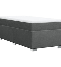 Boxspringbett mit Matratze Dunkelgrau 90x200 cm Stoff