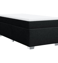Boxspringbett mit Matratze Schwarz 90x200 cm Stoff