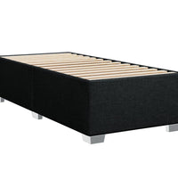 Boxspringbett mit Matratze Schwarz 90x200 cm Stoff