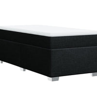 Boxspringbett mit Matratze Schwarz 90x200 cm Stoff