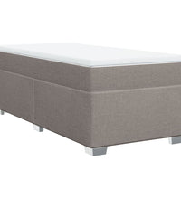 Boxspringbett mit Matratze Taupe 90x200 cm Stoff