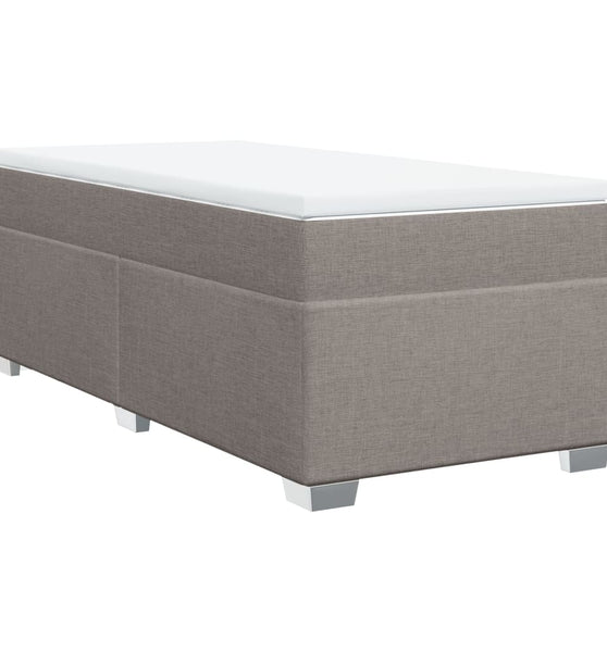 Boxspringbett mit Matratze Taupe 90x200 cm Stoff