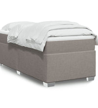 Boxspringbett mit Matratze Taupe 90x200 cm Stoff