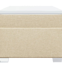 Boxspringbett mit Matratze Creme 90x200 cm Stoff
