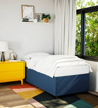 Boxspringbett mit Matratze Blau 90x200 cm Stoff