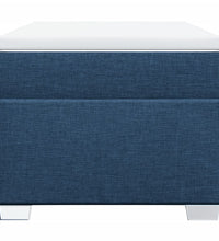 Boxspringbett mit Matratze Blau 90x200 cm Stoff