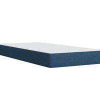 Boxspringbett mit Matratze Blau 90x200 cm Stoff