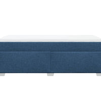 Boxspringbett mit Matratze Blau 90x200 cm Stoff