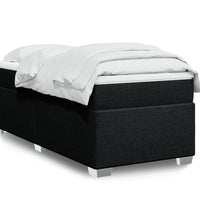 Boxspringbett mit Matratze Schwarz 100x200 cm Stoff