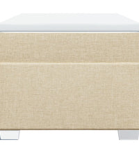 Boxspringbett mit Matratze Creme 100x200 cm Stoff