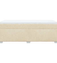 Boxspringbett mit Matratze Creme 100x200 cm Stoff
