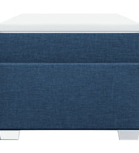 Boxspringbett mit Matratze Blau 100x200 cm Stoff